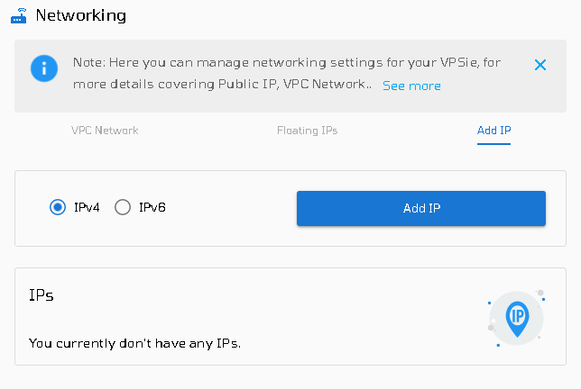 VPSie Additional IPs