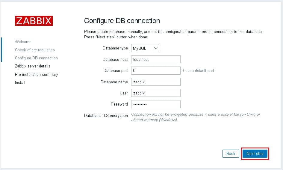 VPSie Zabbix installation