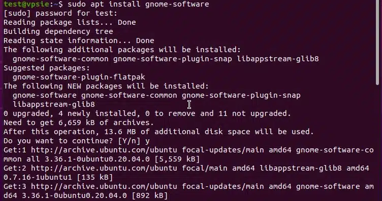 Ubuntu software center installation