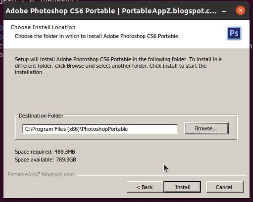 Adobe photoshop installation