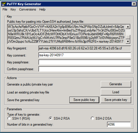 Putty generate ppk from ssh private keyboard